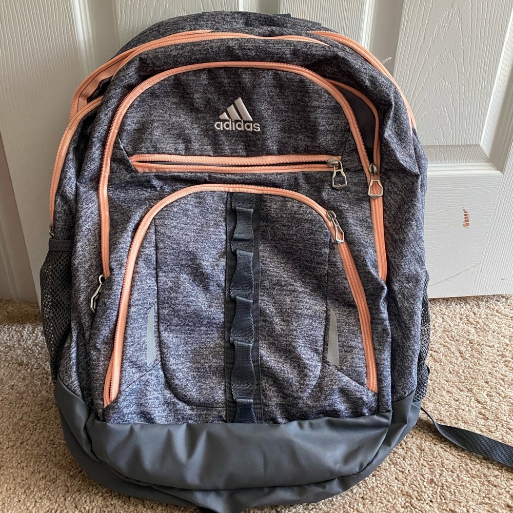 Adidas Women’s Grey and Peach Backpack